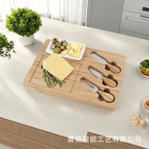 เขียงไม้ไผ่พร้อมชุดมีด 32.39 x 23.5 ซม. สำหรับเสิร์ฟและหั่นชีส - Product Image 1