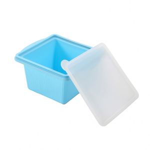 Nouveau bac de congélation en silicone pour soupes avec couvercle, cadre renforcé en acier, moule de congélation pour aliments pour bébés, bac de congélation à portions contrôlées - Product Image 5