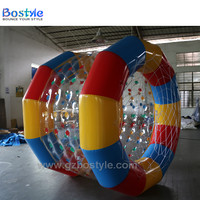 Boule à eau gonflable double couche, rouleau transparentes avec tubes pour l'entrée, de 3m de long