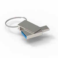 Nouvelle clé USB 3.0 vers Type-C 2-en-1 avec vitesse de transfert rapide, corps métallique, 16 Go-256 Go