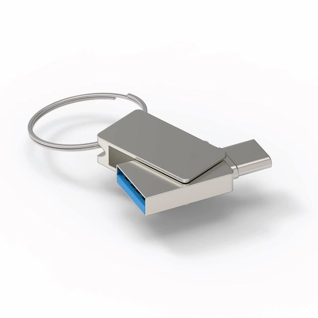 New USB 3.0 to Type-C 2-in-1 Flash Drive with Fast Transfer Speed Metal Body 16GB-256GB