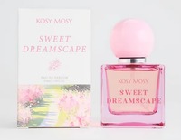 Parfum KOSY MOSY Sapphire Veil EDP Fresh 50ml, flacon carré transparent, bouchon rond bleu, collection de parfums, étiquette privée personnalisée