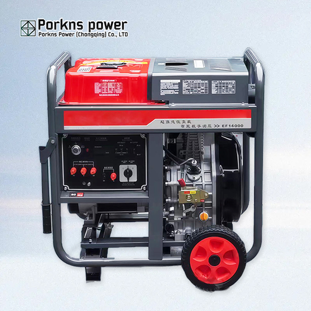Porkns Portable 220V 380V Silent AC Single/Three Phase 5-12KW 12KVA Low Noise Bunker Generator with ATS