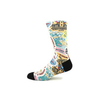 Chaussettes de cyclisme à compression à séchage rapide, chaussettes de sport à compression imprimées sur mesure, chaussettes de sport imprimées sans couture, chaussettes de cyclisme