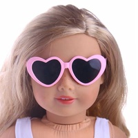 Accessoires de poupée de 18 pouces pour fille, lunettes de soleil, divers Styles, série de lunettes de poupée, vente en gros, nouvelle collection