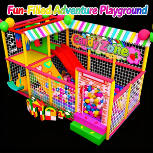 Aire de jeux intérieure avec filet de protection en PVC, château malicieux pour enfants, garçon <span class=keywords><strong>et</strong></span> fille - Product Image 2
