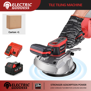 Máquina Vibradora Inalámbrica de 18V con Batería de Litio para Colocación de Azulejos, Porcelana y Pavimento, para Uso Industrial y Doméstico - Product Image 2