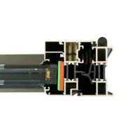 Rotura térmica Ecológica Doble Galzed Triple-Defensa Larga duración Calidad superior 65 Ventanas de aluminio