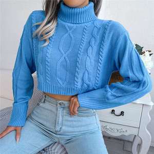 Maglione Lavorato a Maglia con Scollo a V e Ricamo Stile Americano, Casual Invernale da <span class=keywords><strong>Donna</strong></span> - Product Image 3