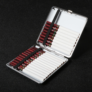 Étui à cigarettes portable Erliao <span class=keywords><strong>en</strong></span> <span class=keywords><strong>cuir</strong></span> et métal vintage, 100 mm, 20 pièces, étanche, avec logo personnalisé, boîte à tabac <span class=keywords><strong>en</strong></span> métal - Product Image 3