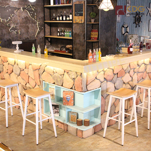 Bắc Âu Mộc Mạc Cổ Điển Kim Loại Công Nghiệp Khung Ăn Nhà Bếp Truy Cập Cafe Nhà Hàng 30 <span class=keywords><strong>Inch</strong></span> Chiều Cao Cao Thanh Phân - Product Image 6