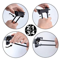 Patins de protection pliables Lingtian en métal robuste et durable de 6 mm d'épaisseur, réglables, noirs, pour la protection des meubles de chambre