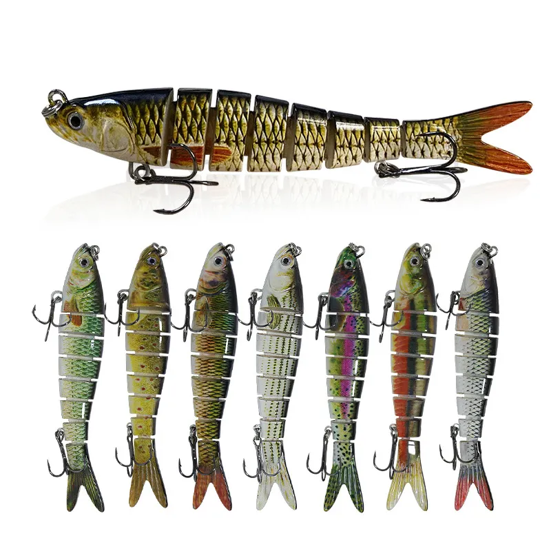 Artificial Fishing Lure Multi Jointed Lifelike Hard Swimbait Swim Bait for Pike