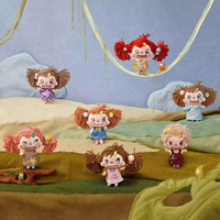 Authentique POP MART POLAR Smudge Puff Series Pendentif en peluche Boîte mystère 6 pièces/ensemble Mignonne poupée Pendentif de sac Porte-clés Cadeau