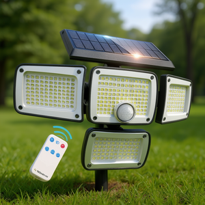 Faretto LED Solare Hybec 8W con Sensore e Telecomando per Illuminazione Esterna - Product Image 3