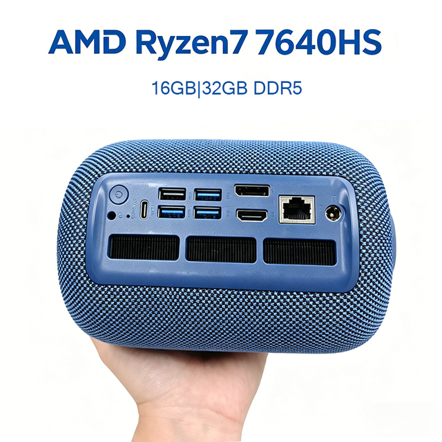 EXR1 AMD R7 7640HS CPU Mini PC 16GB DDR5 512GB PCIE SSD Dual 5W WIFI6 Speaker Gaming Computer Mini Gamer PC Windows 11 Pro MQR7
