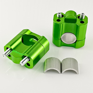 Rehausseur de Guidon Moto CNC Qiangye en Alliage d'Aluminium Vert – Pièce de Modification Universelle pour Véhicules Tout-Terrain - Product Image 2
