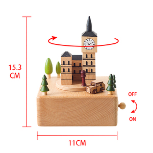 Caja de Música de Madera con Melodía Personalizada, Regalo Personalizado para Bebés y Niños, Cumpleaños - Product Image 2