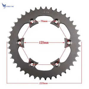 Pignon de chaîne arrière à dent, 520, 42, 43, 45, 49T, pour vtt, chinois, Quad Pit, Dirt Bike, moteur de moto, vadrouille, 520 chaînes