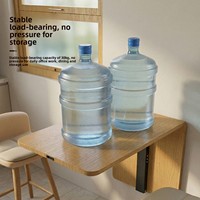 Support de table pliante murale ultra-mince en acier avec amortisseur à fermeture douce pour comptoir de bar et entrée