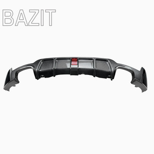 Diffuseur arrière double sortie avec LED, aspect fibre de carbone, pour BMW Série 4 F32 F36 2014-2019 - Product Image 1