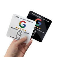 Placa NFC Acrílica de 4.72 Pulgadas para Mesa, Placa NFC de PVC Personalizada con Chip 215, Placa NFC con Reseñas, Placa NFC con Código QR Único y Enlaces