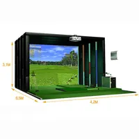 Kapalı projeksiyon ekranı 3D Golf simülatörü projeksiyon Golf oyunu yarışması
