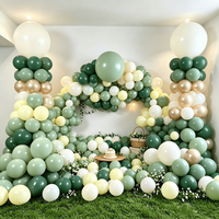 Guirlande d'arche de ballons pour fête d'anniversaire, couleur vert champagne, en gros, par Balloon Factory, incluant des ballons de 5 à 36 pouces.