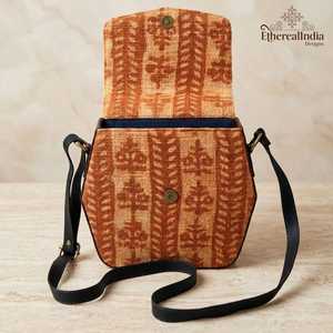 Handmade Cotton Rug Sling Bag Block Printed Ragzine Crossbody Bag <b>Small</b> Bohemian Shoulder <b>Purse</b> Gift - Product Image 3