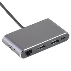 Hub USB-C 8 en 1 con 2 HDMI, 2 USB, 2 SD, RJ45 y PD 100W, ideal para conectar múltiples dispositivos y ampliar puertos. - Product Image 1