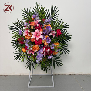 ZKAI Arreglo Floral Realista de Seda para Ataúd, Centro de Mesa Floral Funerario, Arreglo Artificial de Condolencias para Ataúd, Servicio Conmemorativo en Interiores - Product Image 3