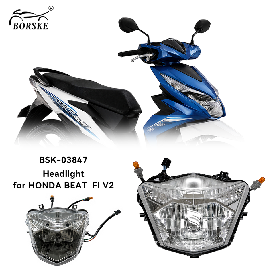 Motorcycle Key Turn Motorcycle LED Headlight Turn Signal Tail Light Assembly for Honda BEAT ...