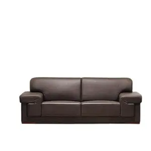 Eropa Luxury Hitam Kantor Sectional Modern Sofa Kulit