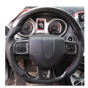 Volante de luz de cambio apto para <span class=keywords><strong>Dodge</strong></span> Charger Challenger <span class=keywords><strong>SRT</strong></span> 2016 2017 2018 2019 volante de fibra de carbono - Product Image 2