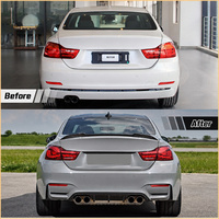 Kit carrosserie avant et arrière style M4 pour BMW Série 4 F32 F33 F36 2014-2019, avec diffuseur, capot et ailes