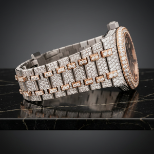 Reloj de Lujo con Cristal de Zafiro y Moissanita, Probador de Diamantes, Acero Inoxidable PP para Hombre, Bisel de Acero Inoxidable, Reloj de Cuarzo con Diamantes VVS, Venta al por Mayor - Product Image 3