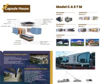 Capsule mobile de luxe moderne pour hôtel, camping et vacances, avec conception modulaire démontable, 20ft 40ft