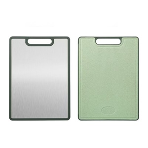 Planche à découper double face en acier inoxydable et en paille de blé, pour la viande - Product Image 6