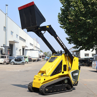 Derette V1000 Pro Mini Skid Steer High Flow Compact Track Loader S1050 untuk Aplikasi Multi Alat