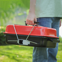 Vente en gros de mini support de barbecue pliable chariot en acier fer métal allumage électronique pour four barbecue pliable pour fête en plein air