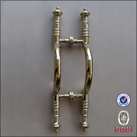 Poignée de porte d'entrée de haute qualité en acier inoxydable et aluminium, symétrique, pour hôtel de luxe, villa, quincaillerie d'entrée principale