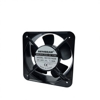 Ventilateur axial DC 150x150x51mm à cadre en aluminium, 48V, haut débit d'air, double roulement à billes pour le refroidissement des grands armoires de batteries de stockage d'énergie