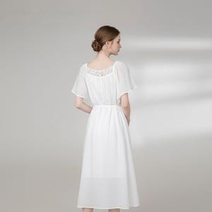 <span class=keywords><strong>เด</strong></span><span class=keywords><strong>รส</strong></span>ลูกไม้สีขาวทรงเอไลน์สำหรับผู้หญิง ดีไซน์ผูกเอว สไตล์ลำลอง รุ่นใหม่ประจำปี 2026 เหมาะสำหรับงานปาร์ตี้ริมชายหาดช่วงฤดูร้อน - Product Image 4