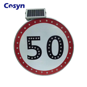 ป้ายเตือนความเร็วแบบเรดาร์ ป้ายจราจร ป้ายเตือนความปลอดภัยบนท้องถนน ไฟ LED กระพริบ สะท้อนแสง 3 เมตร ทำจากอะลูมิเนียม สำหรับภายนอกอาคาร - Product Image 3