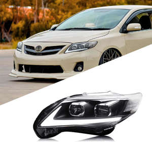 Adecuado para <span class=keywords><strong>Toyota</strong></span> 11-13 Nuevo conjunto de faros delanteros <span class=keywords><strong>Corolla</strong></span> <span class=keywords><strong>modificado</strong></span> con luces LED de circulación diurna, luces de xenón de doble lente - Product Image 1