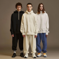 Setelan Olahraga Trendy Quarter Zip Fleece dengan Bordir Logo, Bahan Lembut untuk Streetwear