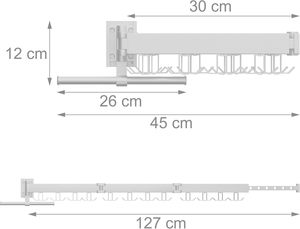 Séchoir à linge mural pliable 3 voies extensible pour la lessive et la salle de bain, gain de place, vente en gros - Product Image 2