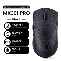 Souris de jeu sans fil MLOONG MX301PRO la plus récente en fibre de carbone ultra-légère, taux de polling 1K, 16000 DPI, programmable
