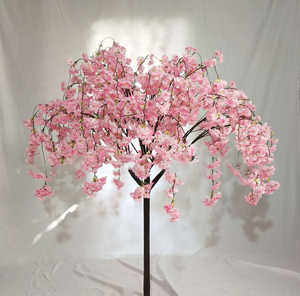 E-L233 Décoration de mariage, grand arbre artificiel de table, <span class=keywords><strong>cerisier</strong></span> japonais Sakura, faux soie blanche, fleurs de <span class=keywords><strong>cerisier</strong></span> en fibre de verre - Product Image 5