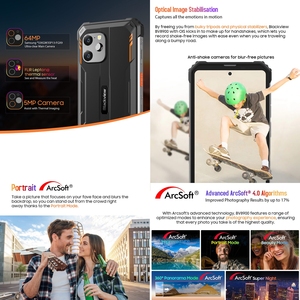 โทรศัพท์มือถือ <span class=keywords><strong>Blackview</strong></span> BV8900 คุณภาพสูง ขนาด 6.5 นิ้ว ความจุ 8GB+256GB พร้อมกล้องถ่ายภาพความร้อน แบตเตอรี่ 10000mAh - Product Image 6